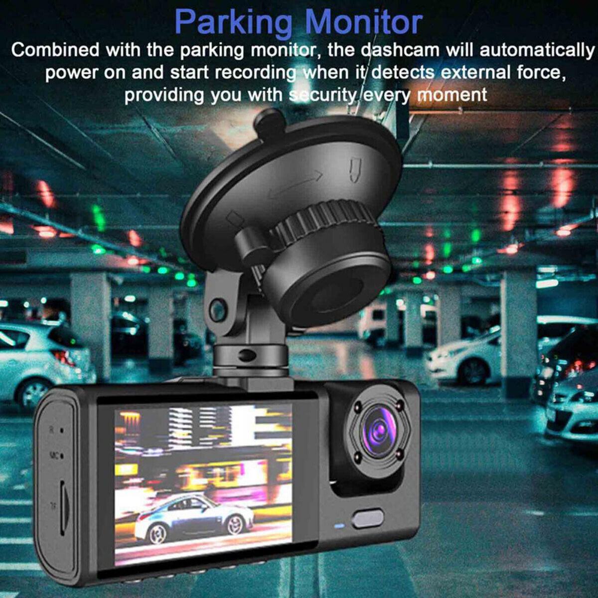 DualView Pro Dash Cam - Full HD Front & Rear Recording, Parking Mode