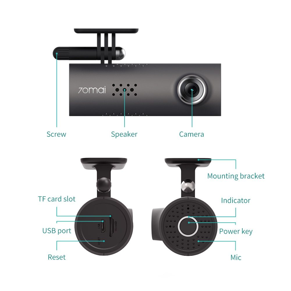 CruzeFree DriveGuard WiFi Dash Cam - 1080P HD, 130° Wide Angle, G-Sensor