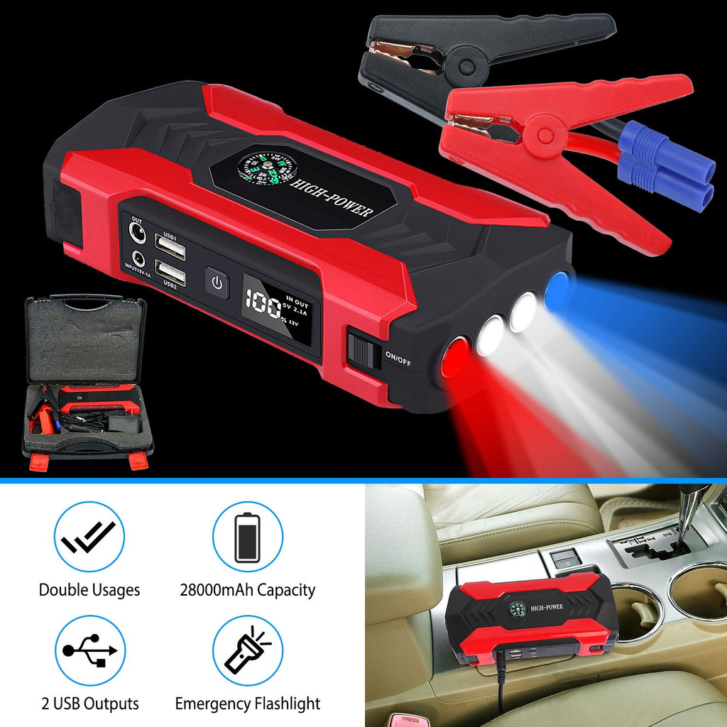 800A Jump Starter - 28000mAh Battery