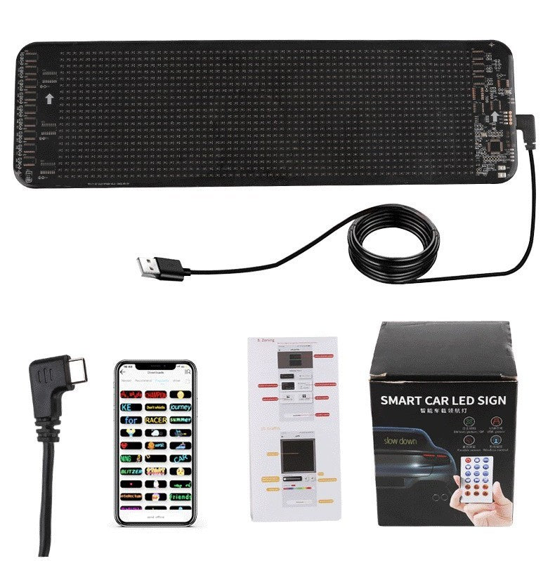 LED Car Message Display - Programmable Text Sign