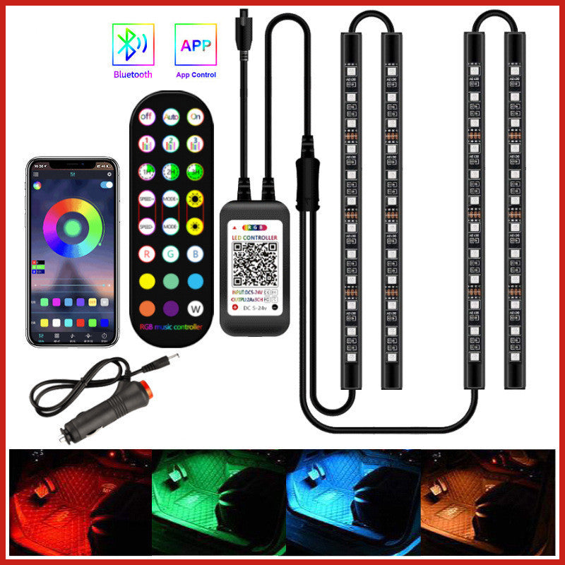 NeonFlex Car Interior Lights - Waterproof LED Strips with Remote Control