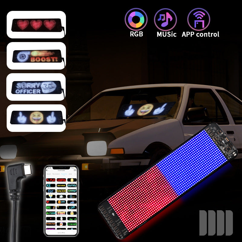 LED Car Message Display - Programmable Text Sign