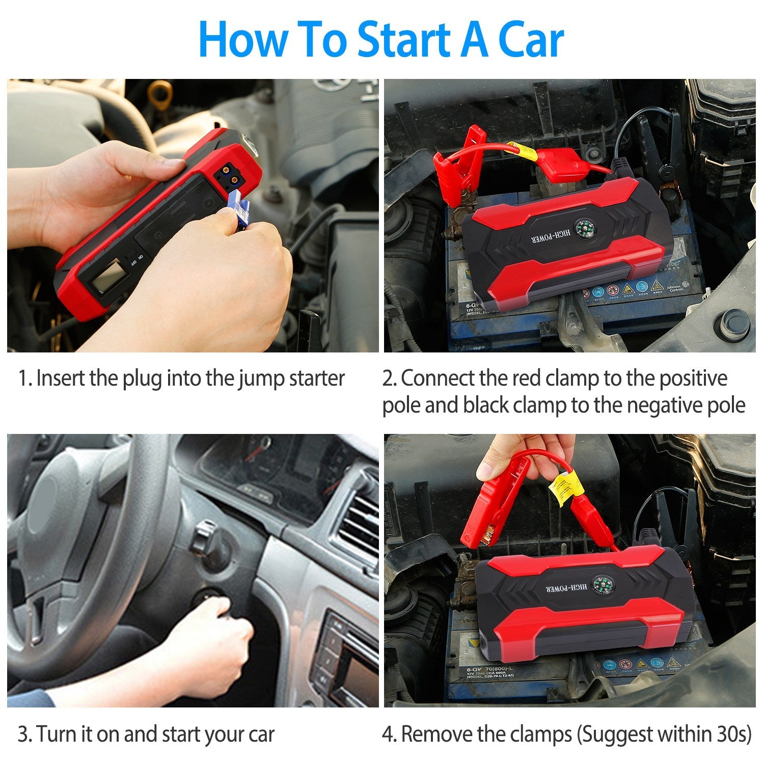 800A Jump Starter - 28000mAh Battery